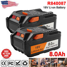 2pack 8.0ah For Ridgid 18v Battery R840087 R840083 R840085 R840084 Rigid Tool