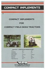 Original White Compact Implements For Compact Field Boss Tractors Sales Brochure