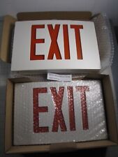 Isolite Edc Series Exit Sign White Face Red Letters Universal Mount Extra Face