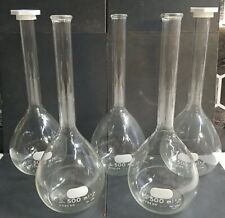 5 Corning Pyrex Glass Tc To Contain 500ml 0.20ml Volumetric Flask No.5580