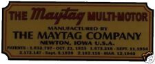 Maytag Gas Engine Motor Model 92 72 Washer Decal Black Gold Red Hit Miss