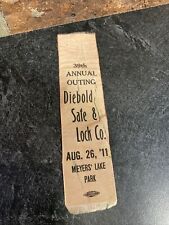 Rare Antique Diebold Safe Lock Company Bookmarkaward- 1911 See Pics