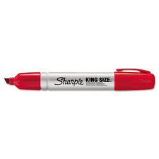 Sharpie King Size Permanent Marker Chisel Tip Red Dozen 15002