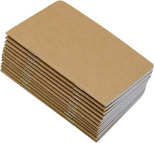 12 Pack Small Pocket Notepad Kraft Paper Notebook 64 Lined Pages 2.7x4.5 In
