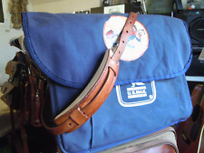 Usps Postal Mail Carrier Satchel Canvasdenim Messenger Bag Leather Strap Pad.4