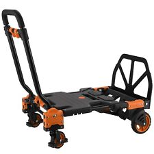Folding Hand Truck Heavy Duty Carrying 330lb Convertible Dolly Cart For Moving