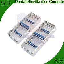 2 Dental Instrument Sterilization Cassette For 5pcs Stainless Mesh Tray Dn-308