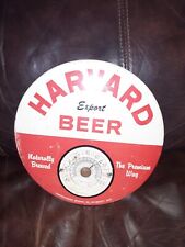 Harvard Export Beer Celluloid Toc Tin Over Cardboard Thermometer Sign