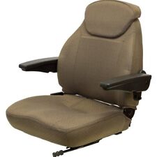 Fits John Deere Loaderbackhoe Seat Assembly - Fits Various Models - Brown Cloth