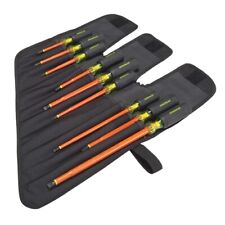 Greenlee 0153-01-ins 9-piece Insulated Screwdriver Kit W Tool Roll-up Carrier