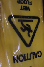 Rubbermaid 2-sided Caution Wet Floor Sign Yellow Background 26 Fg611277yel