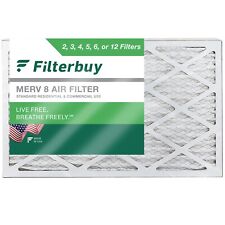 Filterbuy 16x25x4 Pleated Air Filters Replacement For Hvac Ac Furnace Merv 8
