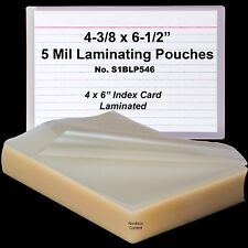 5 Mil Laminating Pouches S1blp546 4-38 X 6-12 Box Of 100