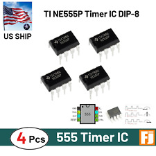4 Pcs Ne555 Dip-8 High Precision Oscillator Timer Ic 555 Chip Us Ship
