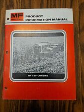 Vtg. Mf 550 Combine Product Information Manual Massey Ferguson Sales Brochure