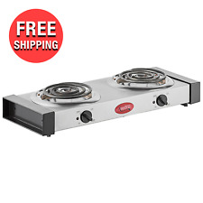 Commercial Kitchen Double Burner Countertop Cooking Range Catering Buffet 120v