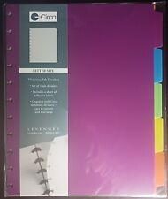 Levenger Circa Vivacious Tab Dividers Letter Size Set Of 5 New Sealed