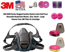 3m Quick Latch Half Face Reusable Respirator Facepiece Mask W Cartridge Option