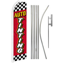 Auto Tinting Swooper Flutter Feather Advertising Flag Kit Car Window Tinting Red