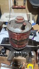 Vintage Bell Systems Red Metal Antique Gas Can Eagle Brand 12 T X 9 W