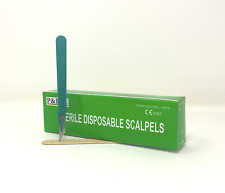 Disposable Scalpels Sterile Size 10a Plastic Handle Metric Line Set Of 5