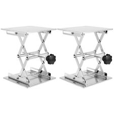 Joikit 2 Pcs 8 X 8 Inch Lab Jack Scissor Stand Stainless Steel Lab Lift Table