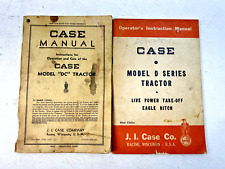 Vintage J. I. Case Model D Dc Series Tractor Operators Manuals