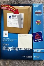 Avery 8165 Trueblock Shipping Labels 8.5 X 11 White Laser Inkjet 22 Out 25 Pk