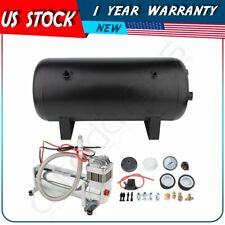 5 Gal Air Tank 200 Psi Onboard Air Compressor Kit For Train Truck Boat Horn 12v