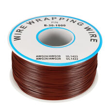1000.7ft Breadboard Wrapping Wire Pcb Weld Pvc Coated Tin Cable Brown