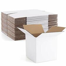 Euapko 4x4x4 Cardboard Box Mailers 25 Pack White Cube Assorted Colors
