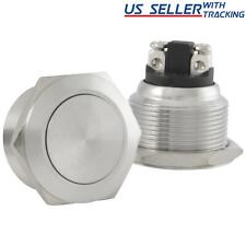 22mm Starter Switch Boat Horn Momentary Push Button Stainless Steel Metal