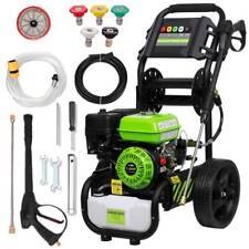 4000psi Pressure Washer 2.5gpm Gas Power Washer 196cc With 65.6ft Hose Wheels