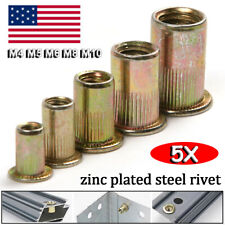 50x Carbon Steel Nutserts Zinc Plated Steel Blind Threaded Rivet Nut M456810