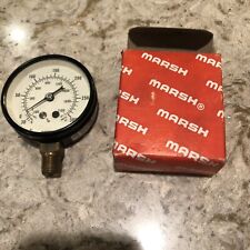 Marsh Instrument Compression Pressure Gauge Gage 2100psi Industrial Steampunk