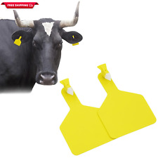 4.3l 3w Cattle Ear Tags Blank Cows One-piece Z Type L Animal Yellow 50pcs 4.4