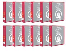 Bazic 1 Red 3-ring View Binder W 2-pockets Case Of 12