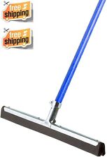 Wipe Dry 18 Inch Floor Squeegee Dual Closed Cell Foam Rubber With 53 Inch Handle