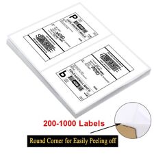 200-4000 Half Sheet Shipping Labels Page 8.5x5.5 Self Adhesive Round 2 Per Sheet