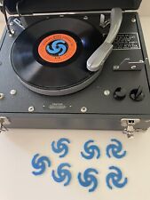 8 Blue Adapters For Seeburg 1000 Bms Records For Magnavox Micromatic Turntable
