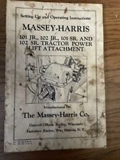 Massey-harris 101 Jr.-101 Sr. 102 Sr. Tractor Power Lift Manual