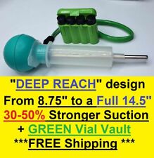 Gold Prospecting Crevice Sniping Bulb Suction Hand Tool Deep Reach Vial Vault