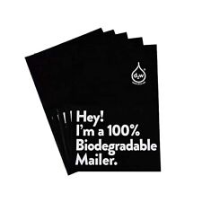 12x15.5 Inches 100 Biodegradable D2w Poly Mailers 50pcs Black Compostable Enve