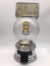Vintage Penny 1 Cent Ford Gum Gumball Machine With Advertisement Topper