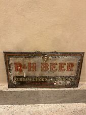 Rare Rh Beer Tin Sign. Tin Over Cardboard 20s