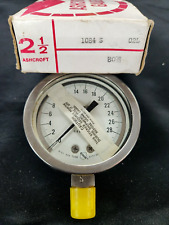 Qty 1 New 2-12 Ashcroft 1084-s 02l 30 0-30psi Dresser Pressure Gauge Nos