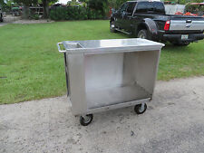 Portable Stainless Steel Bar Food Service Tool Box Maids Or Maintence Cart