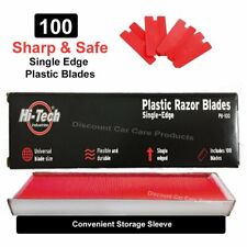 Plastic Scraper Blades 100 Single Edge Plastic Razor Blades In A Storage Sleeve