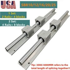 2pcs Sbr12162025 Linear Rail Guidesbr121620uu Bearing Block 200mm-4000mm