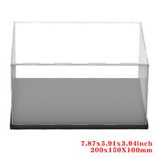Clear Acrylic Display Box Case In Stand Dustproof Tray Model Glass 8x6x4 Inch